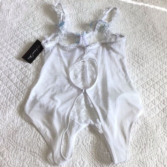 Oh La La Cheri White Lace Teddie Intimate Wear New Size One Size - Picture 4 of 4